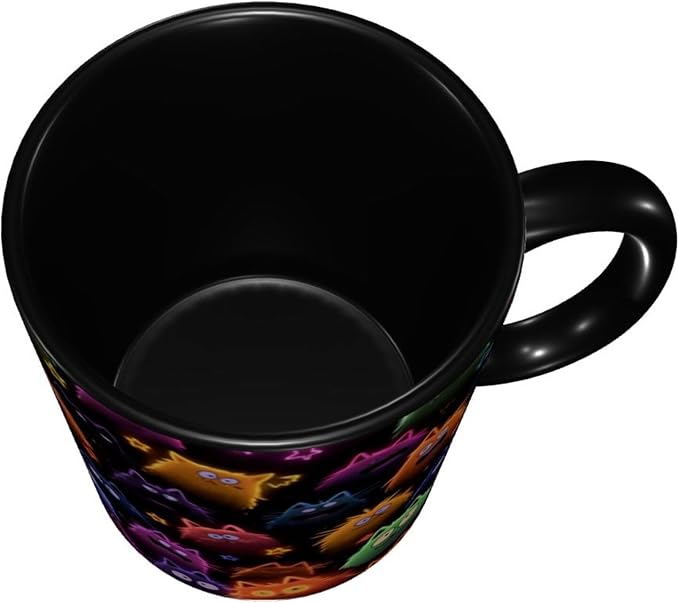 Yrebyou Cat Coffee Mug Funny Tea Cup Ceramic Mugs 11OZ with Handle Gifts for Women Men Home Office Decor