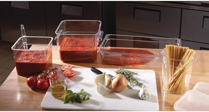 Cambro Food Storage Container - Classic Series Square - 6 QT (Quart) - Commercial Grade for Food Prep (Clear)