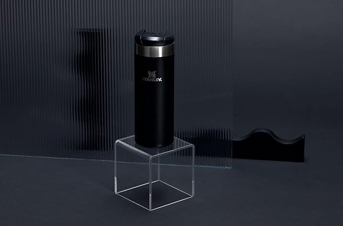 Stanley AeroLight Transit Bottle 16 oz | Locking Drink Through Lid | Leak Resistant Water Bottle or Coffee Travel Mug | Lightweight Insulated Stainless Steel | BPA-Free | Black Glimmer