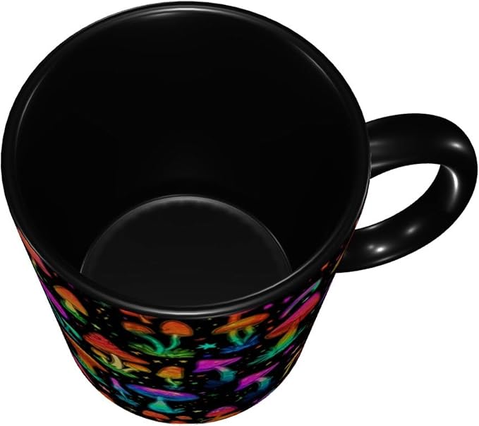 Yrebyou Mushroom Coffee Mug Funny Tea Cup Ceramic Mugs 11OZ with Handle Gifts for Women Men Home Office Decor