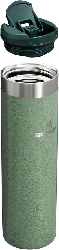 Stanley AeroLight Transit Bottle 20 oz | Locking Drink Through Lid | Leak Resistant Water Bottle or Coffee Travel Mug | Lightweight Insulated Stainless Steel | BPA-Free | Hammertone Green