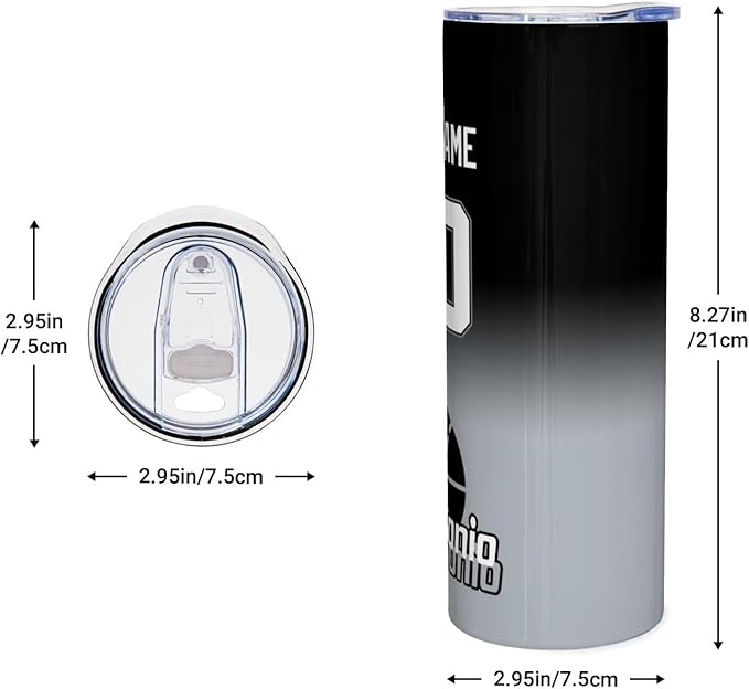 Custom Tumblers Stainless Steel Cup Personalized Basketball Insulation Travel Mug Add Your Name Number 20 oz Fans Gift for Men Women