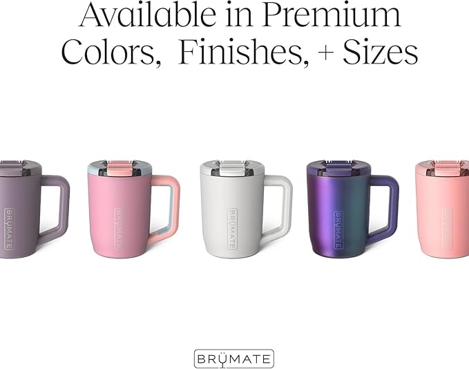 BrüMate Müv - 15oz 100% Leak Proof Insulated Coffee Mug with Handle & Lid - Stainless Steel Coffee Travel Mug - Double Walled Coffee Cup (Cedar)