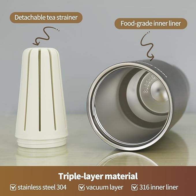 Water Bottle 24 oz-Stainless Steel Tumbler with Straw - Vacuum Insulated Water Bottle 24 oz for Home, Office or Car Reusable Cup With straw，Cold for 12 Hrs or Iced for 24 Hrs(Black)