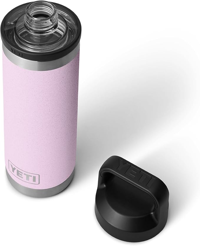 YETI Rambler 18 oz Bottle, Vacuum Insulated, Leakproof, Stainless Steel with Chug Cap, Cherry Blossom