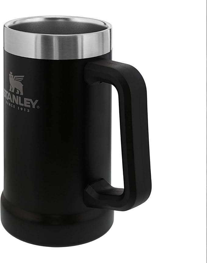 Stanley Stay-Chill Beer Stein 24 oz | Heavy Duty Big Grip Handle | Beer Tumbler Drink Cup, Holds 2 Cans | Insulated Stainless Steel Party Mug | BPA-Free