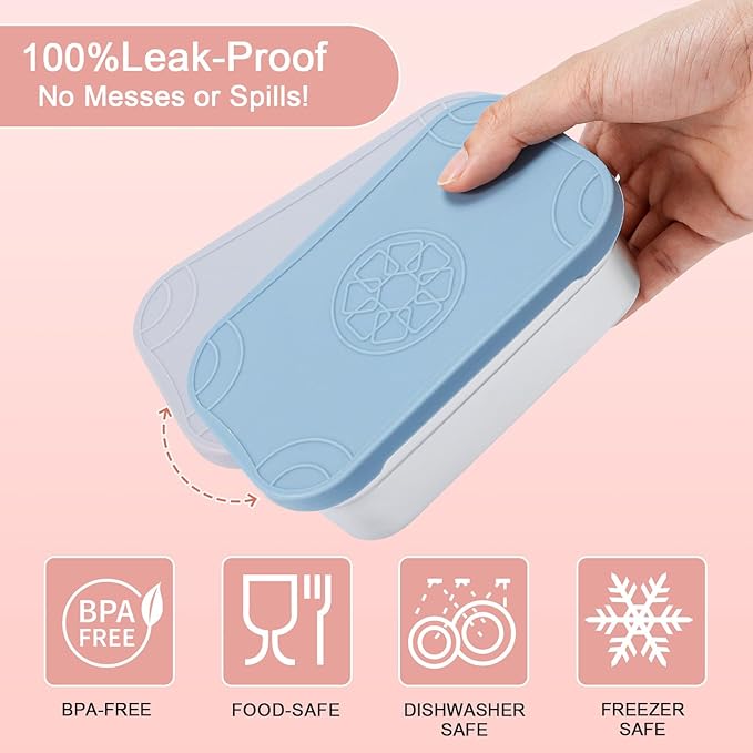 Caperci 3-Pack Large Stainless Steel Snack Containers with Silicone Lids - 15oz Reusable Small Food Storage Deli Containers for Snacks & Meal Prep, Leak-Proof, Easy Open & BPA-Free (440ML)