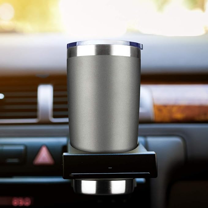 20oz Tumbler Bulk Stainless Steel Vacuum Insulated Tumblers with Lid Double Wall Travel Mug Durable Powder Coated Coffee Cup, Suitable for Ice Drinks and Hot Beverage (Gray 12pack)