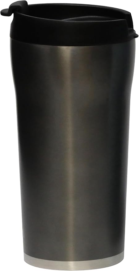 MIRA 12 oz Coffee Travel Mug - Stainless Steel Insulated Tumbler with Leak-Proof Lid - Hot & Cold Cup - Gray Satin