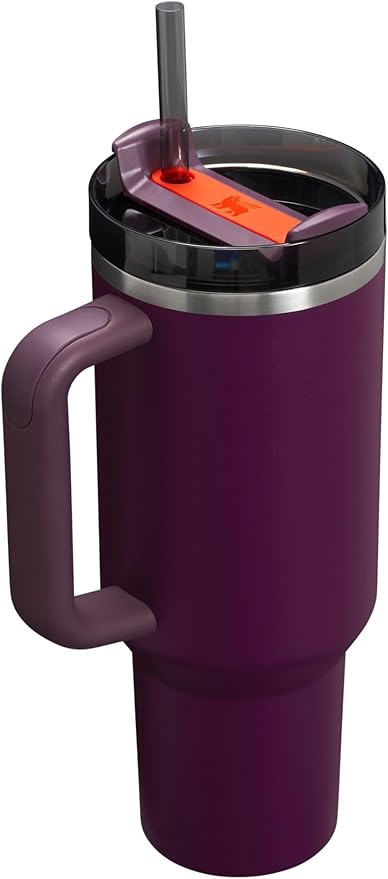 STANLEY Quencher H2.0 Tumbler with Handle and Straw 40 oz | Flowstate 3-Position Lid | Cup Holder Compatible for Travel | Insulated Stainless Steel Cup | BPA-Free | Plum