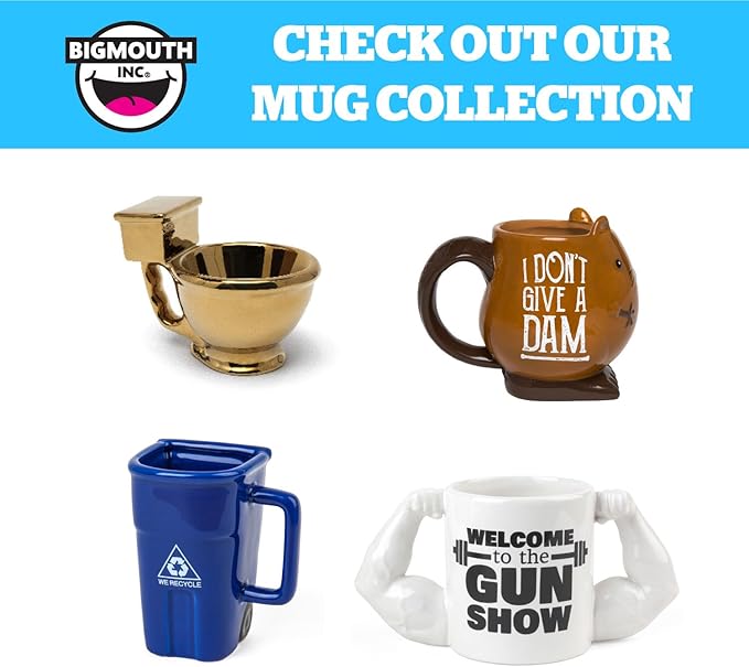 BigMouth Inc Ruler Coffee Mug, Funny Ceramic Novelty Cup with Actual Scale 8 inch Ruler, Gag Gift for Adults and Coffee Lovers, 32 ounces