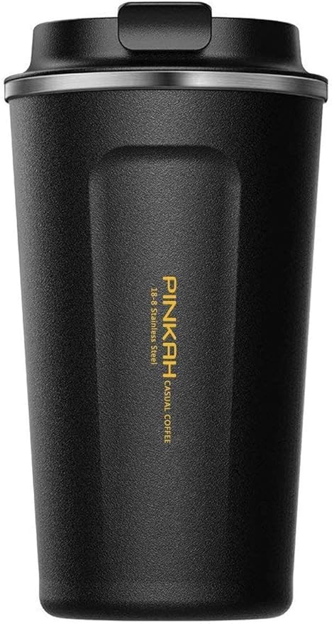 17OZ Stainless Steel Coffee Travel Mug, Double Walled Insulated Vacuum Tumbler Cup, Powder Coated Thermal with Lid for Hot and Cold Coffee Tea