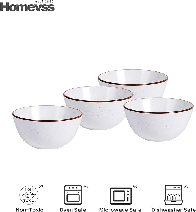 Eur-Nordic Shape Raising Rim 20pc Dinnerware Set, Matte White with Speckle Effect