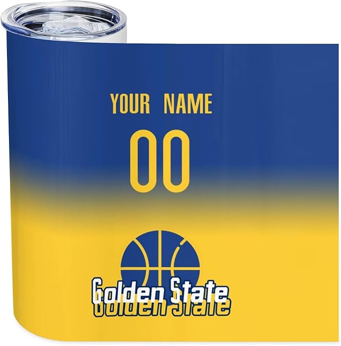 Custom Tumblers Stainless Steel Cup Personalized Basketball Insulation Travel Mug Add Your Name Number 20 oz Fans Gift for Men Women