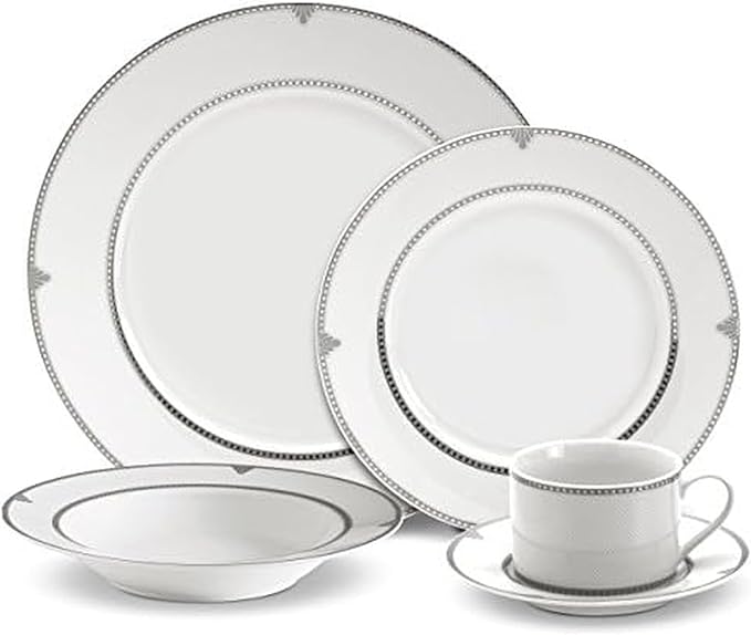 Mikasa Regent Bead 40-Piece Porcelain Dinnerware Set, Service for 8