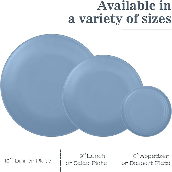 40 PCS Wheat Straw Dinnerware Sets | Service for 8, Unbreakable Plates and Bowls Sets - Dinner Plate, Cereal Bowl, Drinking Cups, Dishwasher & Microwave Safe for Kitchen, Camping,RV - Colorful