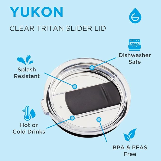 GROSCHE Yukon 20 oz Insulated Coffee Mug with Lid - Durable Travel Mug, Stainless Steel Tumblers, Vacuum Insulated Coffee Tumbler for Hot or Cold Beverages - BLACK