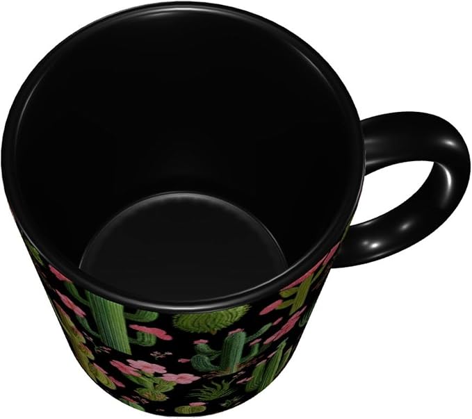 Yrebyou Cactus Coffee Mug Funny Tea Cup Ceramic Mugs 11OZ with Handle Gifts for Women Men Home Office Decor