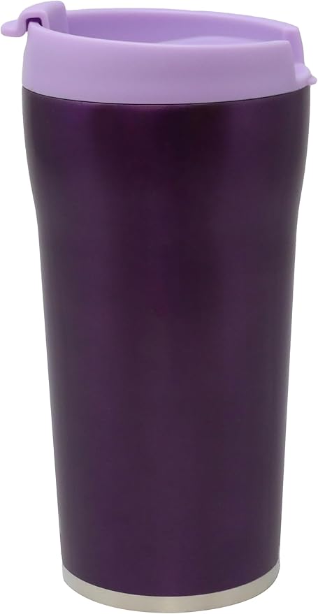 MIRA 12 oz Coffee Travel Mug - Stainless Steel Insulated Tumbler with Leak-Proof Lid - Hot & Cold Cup - Iris