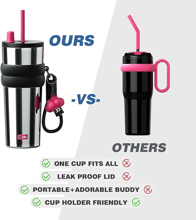 24 oz Stainless Steel Tumbler with Lid and Straw, Insulated Water Bottle Leak Proof for Hot and Cold, Portable Travel Coffee Mug, Reusable Coffee Cup for Women, Sliver