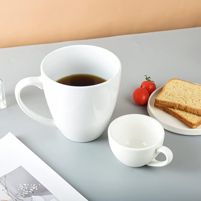39oz Large Coffee Mug Ceramic Tea Cup for Office and Home Big Capacity with Handle also for Soup, Cereal and Salad (white)