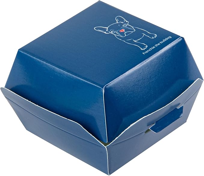 Restaurantware 2.5 x 2.5 x 2 Inch Mini Burger Boxes 100 Clamshell Food Containers - Hinged Lid Disposable Frenchie Paper Take Out Boxes Serve Sliders Or Finger Foods