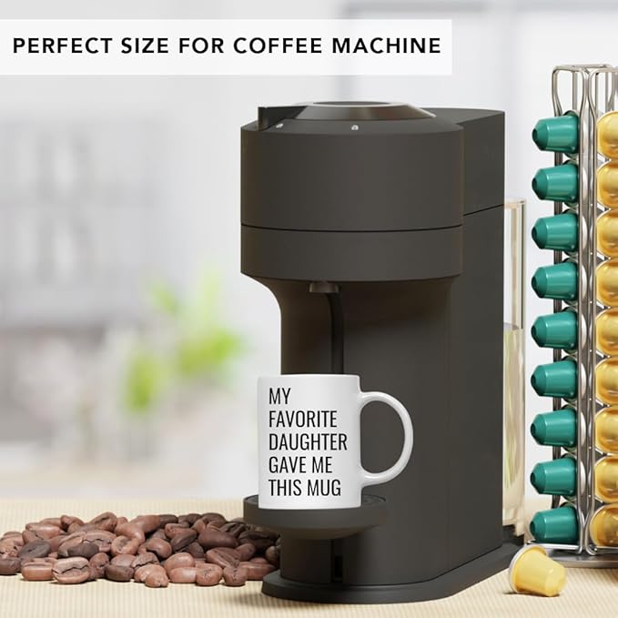 Andaz Press 11oz. Father's Day Coffee Mugs Gift, My Favorite Daughter Gave Me This Mug, 1-Pack Girl Dad Mug Dad Mugs Coffee Mugs For Dads