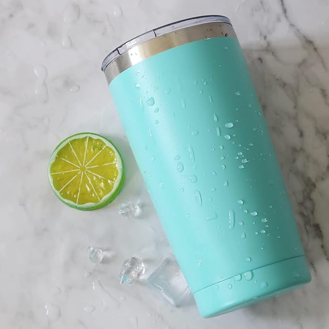 20 oz Stainless Steel Insulated Tumbler with Straw and Lid, Double Wall Travel Coffee Mug Vacuum Insulated Bulk Tumbler, Suitable for Vehicle Cup Holders