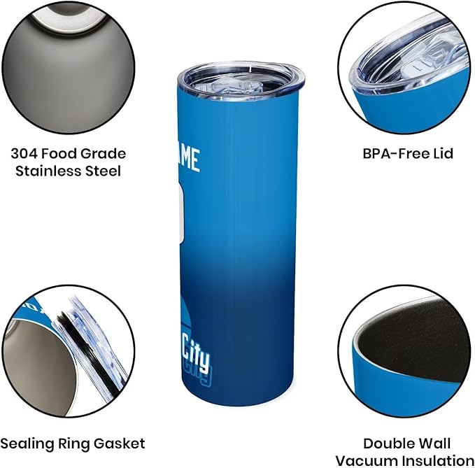 Custom Tumblers Stainless Steel Cup Personalized Basketball Insulation Travel Mug Add Your Name Number 20 oz Fans Gift for Men Women