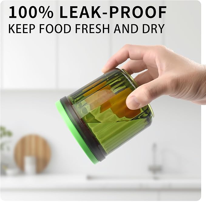 Airtight Food Storage Containers BPA-Free Stackable Air Tight Kitchen Pantry Organization Canisters Ideal for Storage Cereal Snack Flour Sugar Coffee Spaghetti (6pcs)