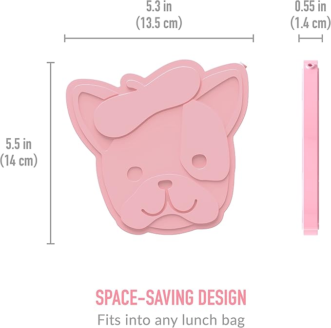 Bentgo Buddies Reusable Ice Packs - Slim Ice Packs for Lunch Boxes, Lunch Bags, and Coolers - Multicolored 4-Pack (Puppy)