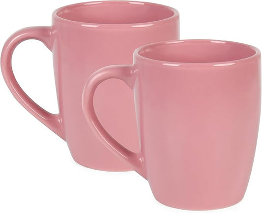 27OZ Extra Large Ceramic Coffee Mug, Jumbo Coffee Mugs, Big Tea Cups with a Large Handle for Office and Home set of 2 (Pink)
