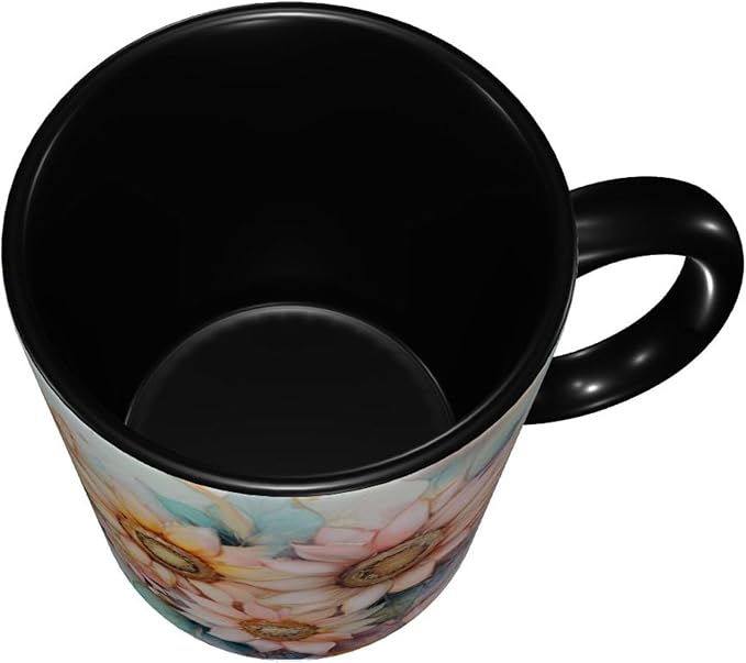 Yrebyou Sunflower Coffee Mug Funny Tea Cup Ceramic Mugs 11OZ with Handle Gifts for Women Men Home Office Decor