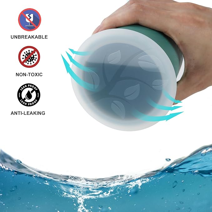 Wrova Wheat Straw Cups with Silicone Covers 16oz Set of 6 - Alternative Plastic Cups Microwave & Dishwasher Safe - Plastic Drinking Cups Unbreakable for Kids