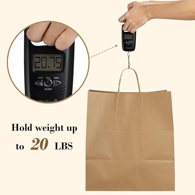 BagDream Kraft Paper Bags 14x10x15.75 Ultra Wide Large Paper Gift Bags with Handles for Takeouts, Parties, Shopping, Food Packing, Recyclable Food Service Bags Brown 25 Count Paper Grocery Sacks