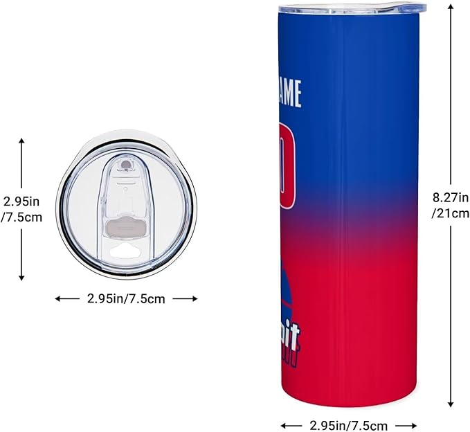 Custom Tumblers Stainless Steel Cup Personalized Basketball Insulation Travel Mug Add Your Name Number 20 oz Fans Gift for Men Women