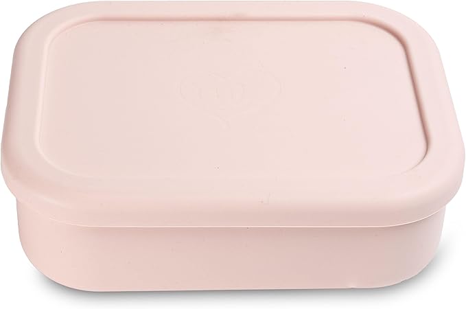 Ullabelle Leak Proof Bento Box Food-Grade Silicone Bento, BPA, Phthalate, Lead, & PVC Free - Bento Lunch Box for Daycare, Kids, & Adults - Leak Resistant Sets With Lids Snack Box Container (Peach)
