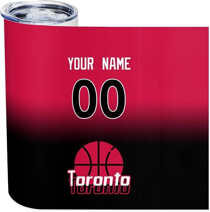 Custom Tumblers Stainless Steel Cup Personalized Basketball Insulation Travel Mug Add Your Name Number 20 oz Fans Gift for Men Women