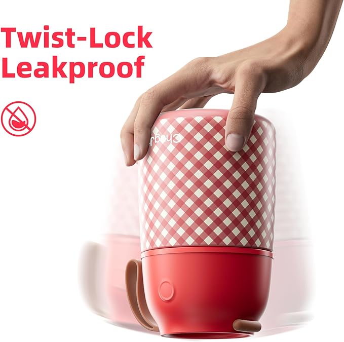 Thermo for Hot Food for Adults Kids | Wide Mouth, 26 oz Insulated Food Jar with Spoon, Leakproof Soup Thermo for School Office Travel, Thermal Steel Lunch Container Easy to Carry (Red)