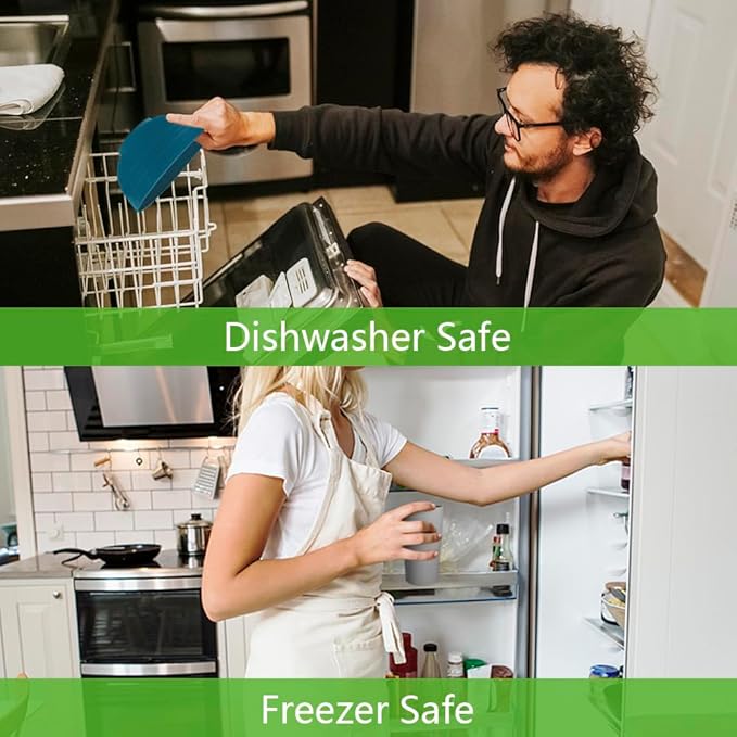 Teivio 32-Piece Kitchen Plastic Wheat Straw Dinnerware Set, Service for 8, Dinner Plates, Dessert Plate, Cereal Bowls, Cups, Unbreakable Colorful Plastic Outdoor Camping Dishes, Cerulean Hues