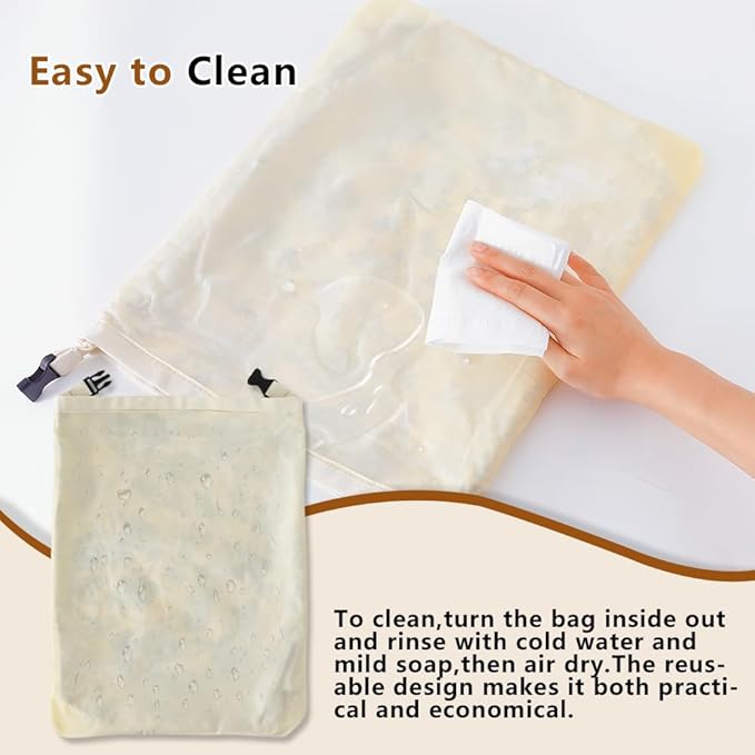 Bread Bags for Homemade bread,2 Pack Sourdough Bread Bags,Beeswax Bread Bags for Bourdough,Reusable Bread Storage