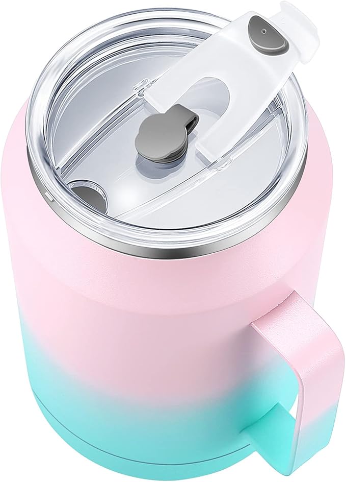 Zenbo 50 oz Mug Tumbler – Stainless Steel Vacuum Insulated Mug with Handle,Lid and Straw,Keeps Drinks Cold up to 36 Hours – Sweat-Proof Body, Dishwasher Safe