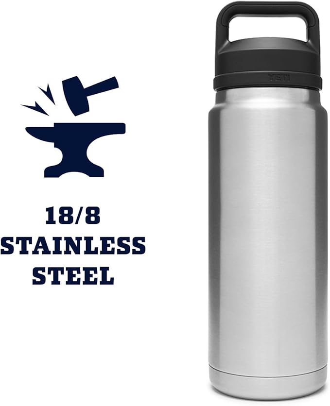 YETI Rambler 26 oz Bottle, Vacuum Insulated, Leakproof, Stainless Steel with Chug Cap