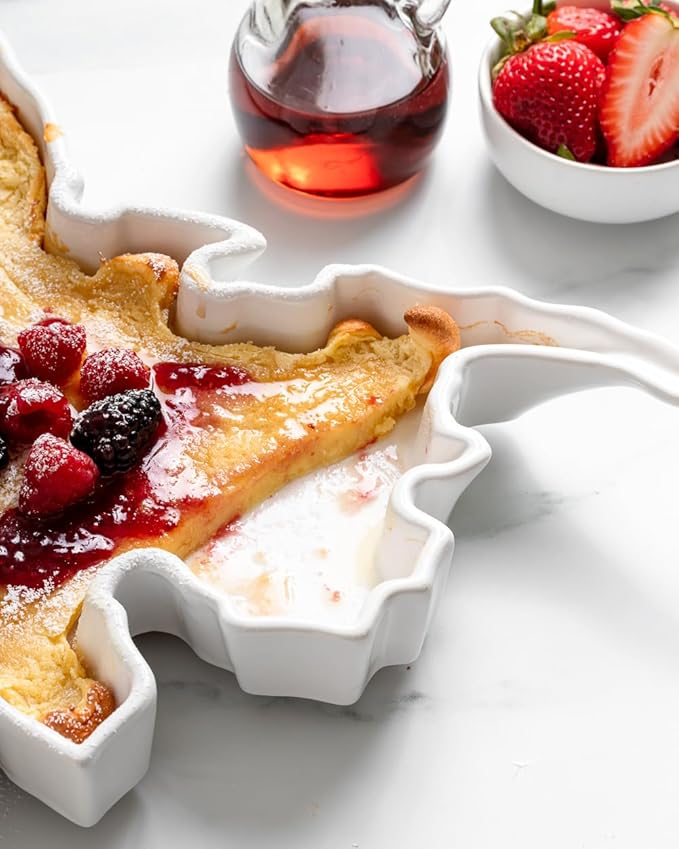 Alaska Shaped Baking Dish Serving Platter or Decorative Tray Charming Porcelain Bakeware Oven Microwave and Dishwasher Safe