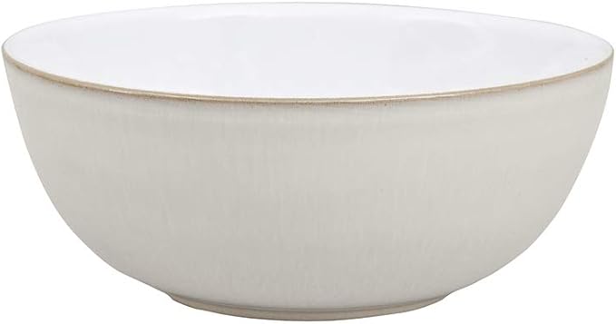 Denby Natural Canvas Dinner Set For 4-12 Piece Dinnerware Set, One size, White Neutral - Dishwasher Microwave Oven Safe - Scratch Chip Resistant