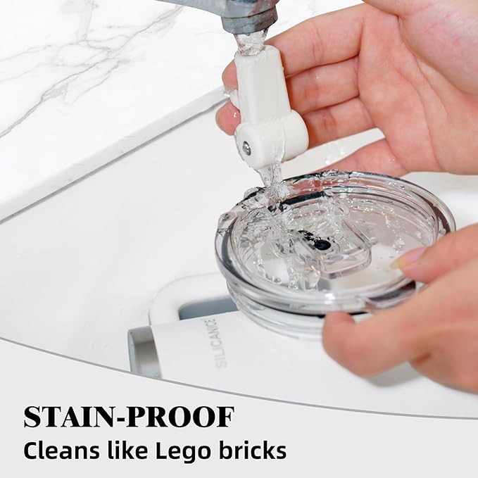 White 20oz Tumbler with Patented Easy-Clean Lid | Leakproof & No-Scrub Design Detach Straw Carbonated Drink Stainless Steel Vacuum Insulated,Durable Travel Iced Coffee Mugs Cups