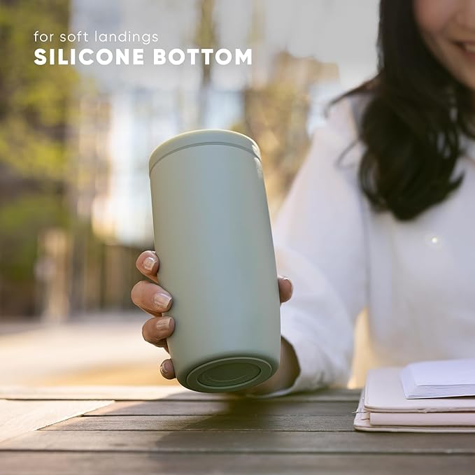 Simple Modern Mother's Day Travel Coffee Mug Tumbler with 360° Lid | Gifts for Her | Ceramic-Lined Insulated Stainless Steel Cold Brew Iced Coffee Cup | Voyager Signature | 16oz | Stamps