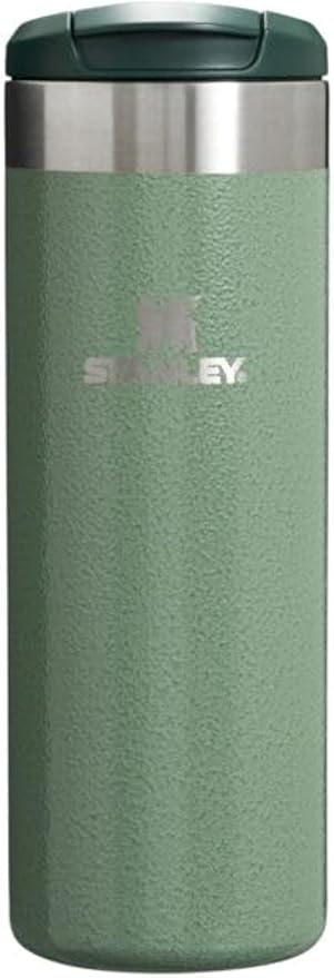 Stanley AeroLight Transit Bottle 16 oz | Locking Drink Through Lid | Leak Resistant Water Bottle or Coffee Travel Mug | Lightweight Insulated Stainless Steel | BPA-Free | Hammertone Green