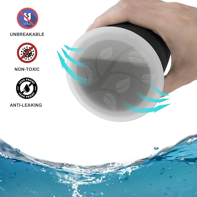 Wrova Wheat Straw Cups 16oz Set of 8 with Silicone Covers - Alternative Plastic Cups Reusable- Microwave & Dishwasher Safe - Unbreakable Plastic Drinking Cups for Camping - Black