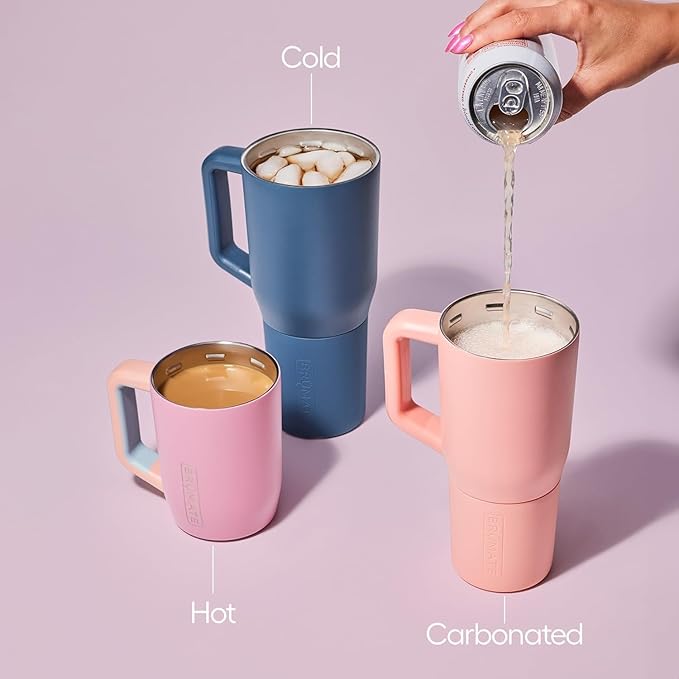 BrüMate Müv - 25oz 100% Leak Proof Insulated Coffee Mug with Handle & Lid - Stainless Steel Coffee Travel Mug - Double Walled Coffee Cup (Juniper)